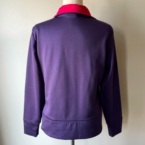Puma | Zip-Up Track Jacket | Purple with Pink Trim | Large - Picture 3 of 4